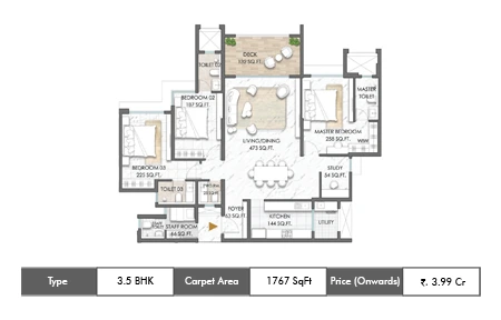 3.5 BHK-1767 SqFt